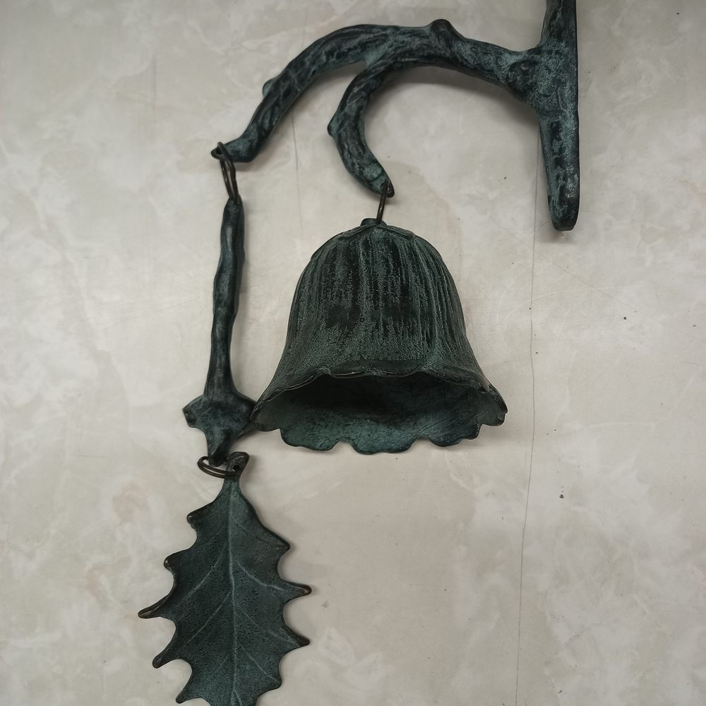 Rustic Green Wall Bell Decor